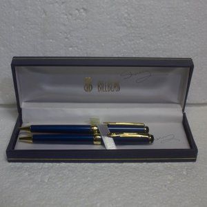 Bill Blass Manhattan Blue/Gold Tone Pen and Pencil Set